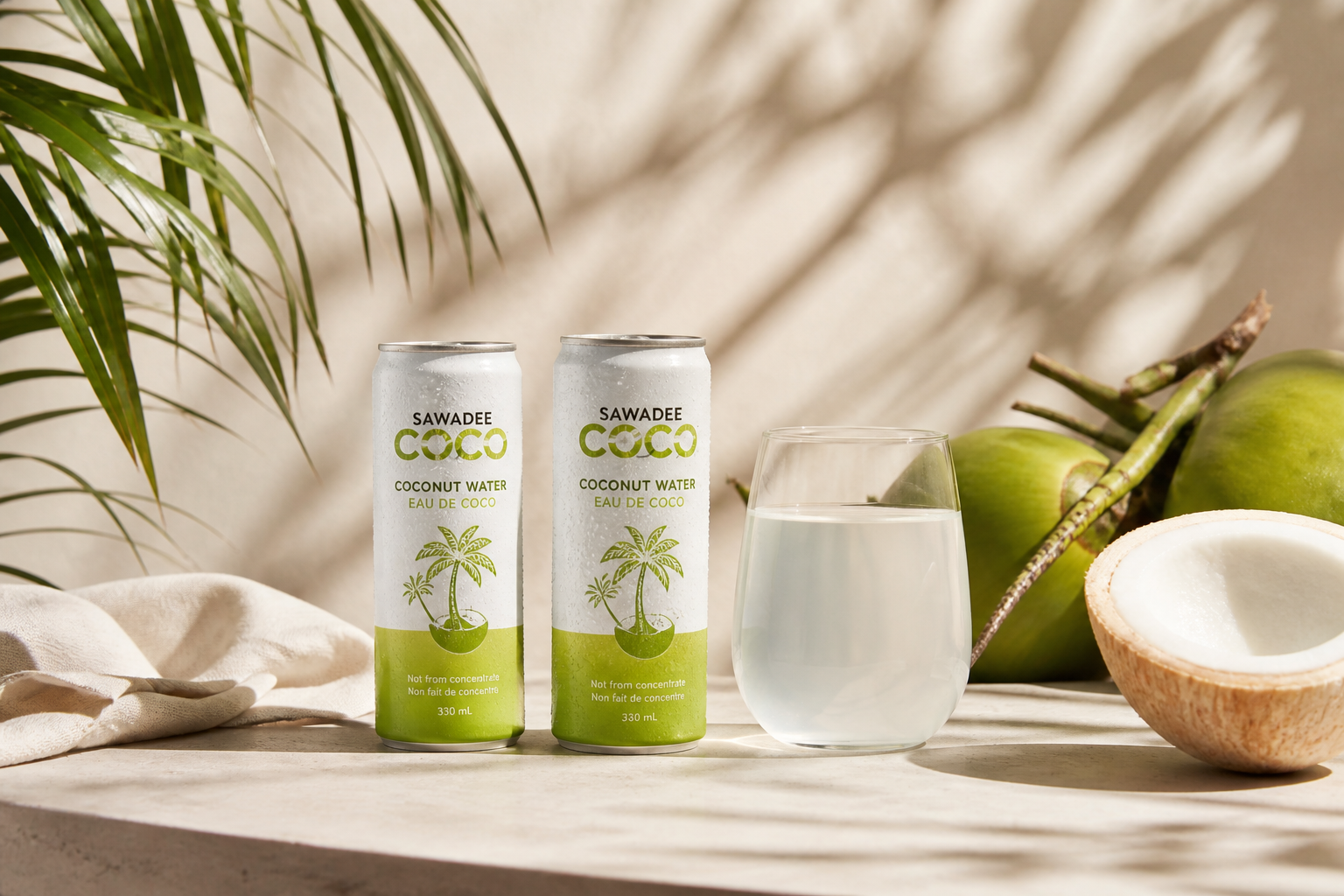 SawadeeCoCo tea packaging with a cup of tea